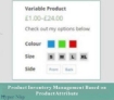 Product inventory management based on product attribute