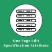 One Page Edit Specification Attribute Plugin