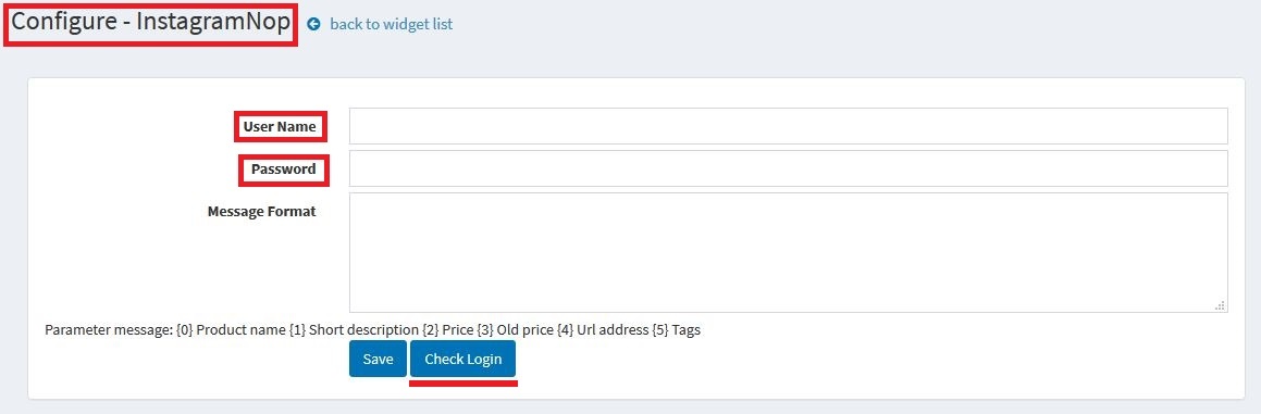 Login Info